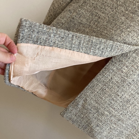 Vintage Harris Tweed Sport Coat Mens 40S Light Grey Tan Wool Blazer Jacket - Picture 11 of 15